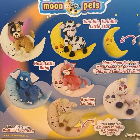 Moon Pets Plush Toy - Cream and Brown - Picture 3 of 9
